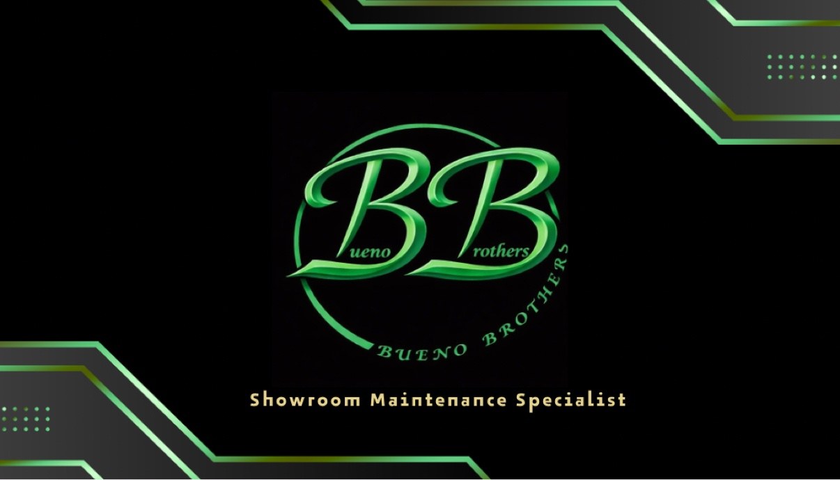 Maintenance by Bueno Brothers brand identity — Showroom Maintenance Specialist since 1998